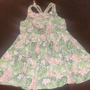 Tommy Bahama Kids Dress in Pink and Green Floral